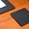 Dacasso Black Leatherette 4 Square Coaster Set with Stitched Edging and Holder AG-1318 - alternate 5